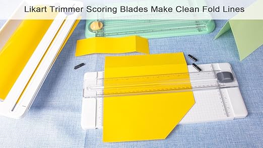 Likart 8 Pack Portable Trimmer Cutting Blades,Compatible for Cricut Paper Cutter/Cricut Roll Holder,Paper Trimmer Replacement Blades(6 Cutting Blades & 2 Scoring Blades)