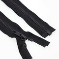 SHUNLI 2PCS #5 28 Inch Separating Jacket Zippers, Black Molded Plastic Zipper Bulk for Sewing Crafts Coats Bags