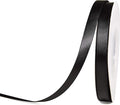YAMA Black Double Faced Satin Ribbon 3/8 Inch 25 Yards Thin Black Ribbon for Gift Wrapping Crafts Hair Bows Wedding Party Decoration