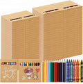 100 Sets Colored Pencils and Crayons Bulk Valentine's Day Gift Classroom Exchange Gift Class Prize, Craft Supplies in Box Mini Pencils Crayons Teacher Supplies, Cute Birthday Party Gifts