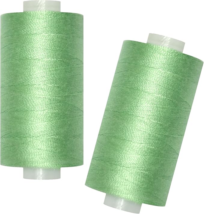 All Purpose Sewing Thread-2 Spools of Hand Polyester Sewing Thread for Sewing Machine for Hand and Machine Sewing(Nile Green, 2 spools)