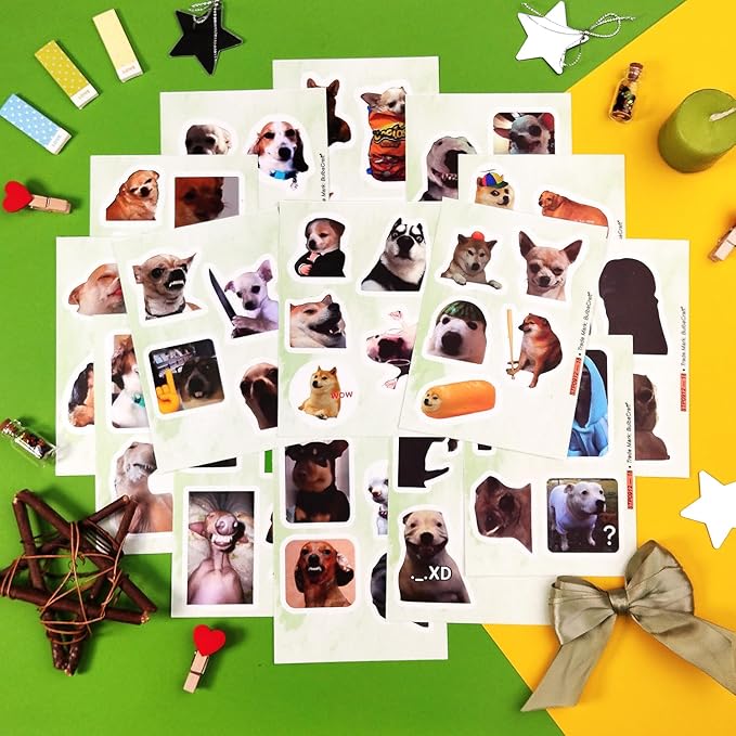 BulbaCraft Funny Dog Meme Stickers, Dog Gifts, Gifts for Women & Men