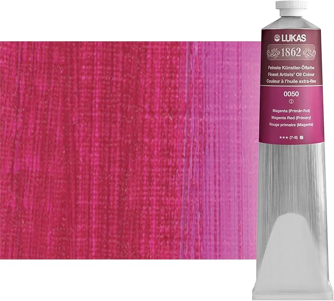 Lukas 1862 Oil 200 ml – Professional Quality Oil Colour Magenta (Primary Red)