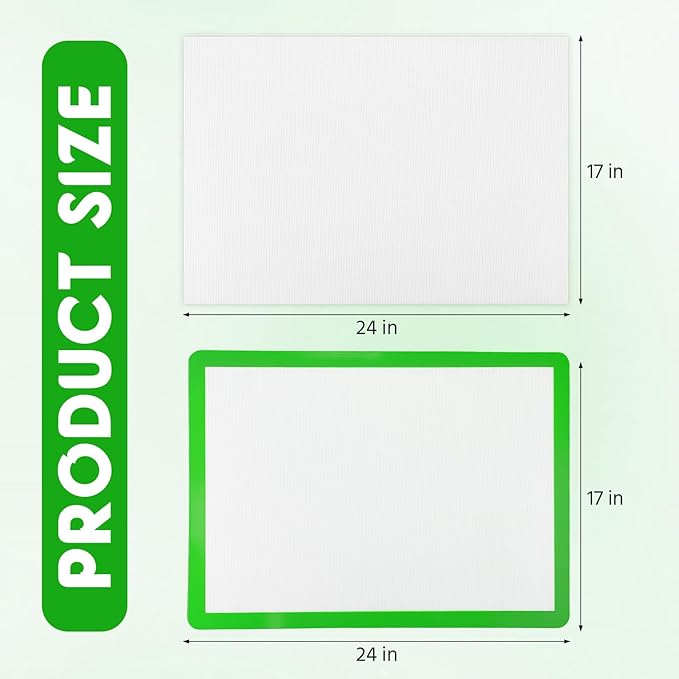 Acellegic Applique Fusing Mat 17"x24" (43cm x 61cm) with No Slip Non Stick PTFE Coated Pressing Sheet Silicone Applique Fusing Mat for Quilters Arts Crafts Creation and Fusible Web Fabric Supplies