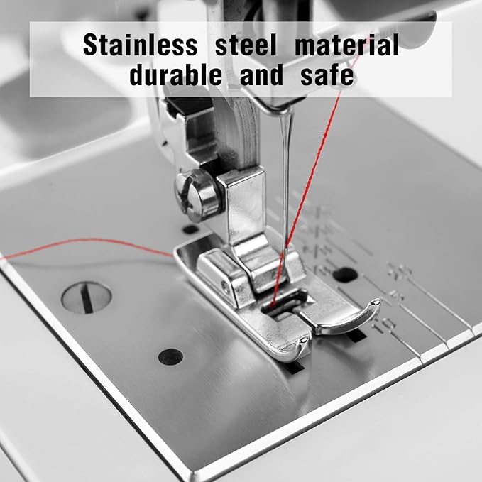 Mudder 2 Pcs Zig Zag Straight Stitch Presser Foot Universal General Purpose Zigzag Snap Foot Compatible with Singer, Brother, Janome, Kenmore, Babylock, Domestic Sewing Machines