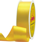 Double Face Yellow Satin Ribbon 1-1/2" X 50 Yards Polyester Maize Yellow Ribbon for Gift Wrapping Very Suitable for Weddings Party Hair Bow Invitation Decorations and More