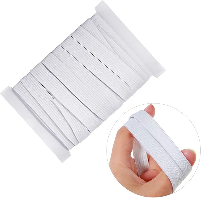 Shappy Elastic for Sewing Knit Elastic Band(1/2 Inch X 11 Yards,White)