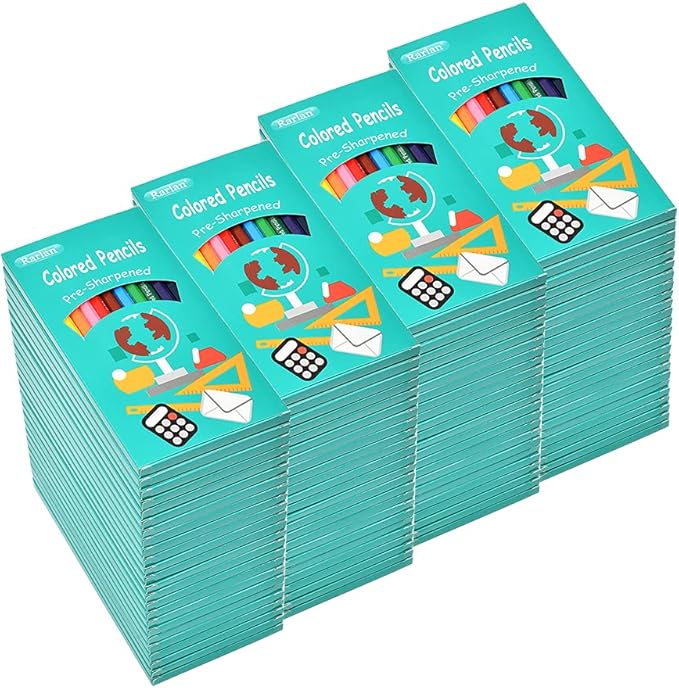 Rarlan Colored Pencils Bulk, Pre-sharpened Colored Pencils for Kids, 12 Assorted Colors, Pack of 96, Coloring Pencils 1152 Count