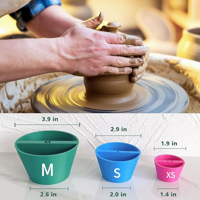 3 Pcs Rim Cone Pottery Tool, Multiple Sizes Ceramic Clay Pottery Molds 3D Printed Pottery Rim Fixing Tools DIY Pottery and Painting Crafts