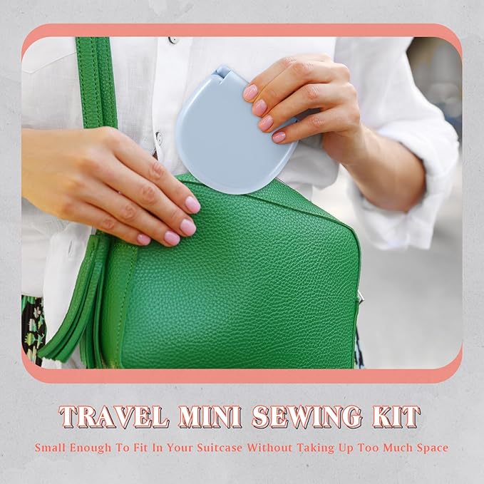Yuxung 50 Pieces Mini Travel Sewing Kit Basic Portable Emergency Sewing Repair Kit in Bulk with Threads Scissors Needles for Beginner Traveler Hotel Charity Homeless