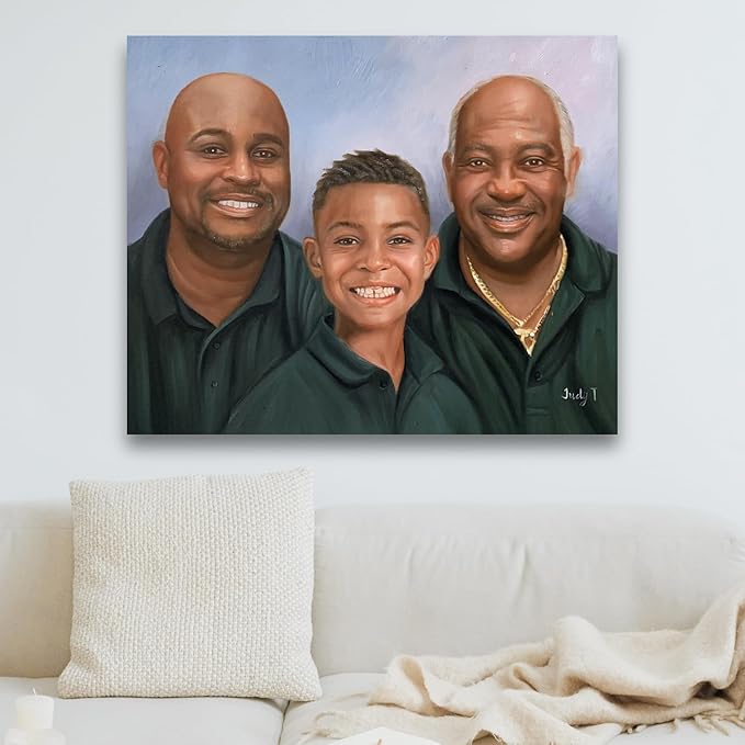 Paint Your Life Custom Hand-Painted Oil Portrait from Photo to Painting