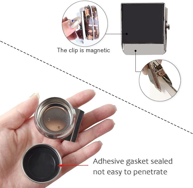 Portable Mini Tin Box,12-Well Empty Watercolor Palette,Small Paint Storage Travel Artist Outdoor Sketch Watercolor Kits with Magnetic Clip and Oil Pot.Famous Painting