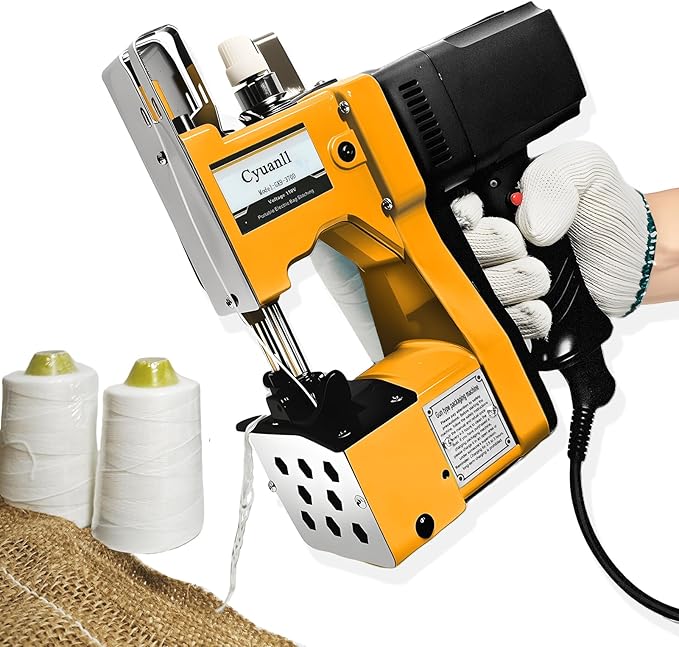 Mini Bag Closing Machine-Electric Portable Bag Sewing Machine 2s/bag,Bag Closer Automatic Woven Bag Sewer Packing Machine for Burlap PP Woven Kraft Paper Bag Feed Sacks Rice Bags Jute Bags Seed Bags