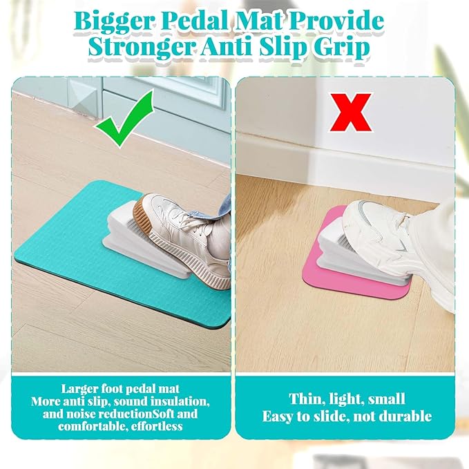 3 Pcs Sewing Machine Muffling Mat Pedal Mat Sewing Machine Pad No Slip Rubber Stay in Place Mats for Calms Vibration(Blue Black,15 x 20 Inch,14 x 9 Inch,14 x 11 Inch)