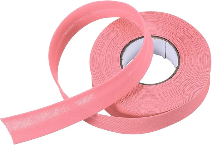 MECCANIXITY 3/4 Inch Single Fold Bias Tape Polyester Continuous Bulk Bias Tape for Sewing, Seaming Quilting Hemming Binding Crafts (Bright Red 10 Yards)