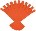 ANPURZII 10PCS #3 12 Inch Vermilion Orange Invisible Zippers for Sewing Skirts, Nylon Coil Bulk Zippers for Pocket, Pillow(Vermilion Orange 12" 10PCS)