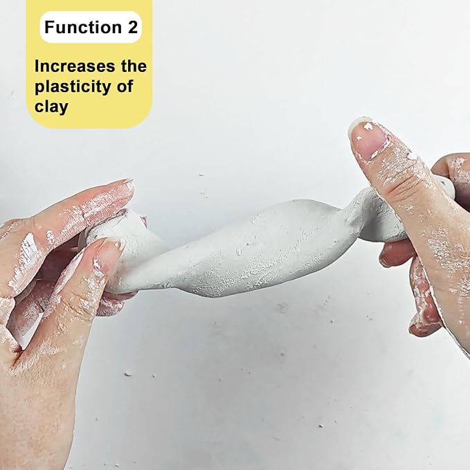 EIGTWEN 120ml Clay Softener for Polymer Clay, Non-Toxic and Dye-Free, Restores The Softness of Polymer Pottery, Enhances Ductility and Adhesion, and Adds Surface Gloss After Baking