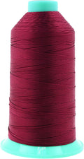 Mandala Crafts Size 277 840D T270 Bonded Nylon Thread - Wine 800 YDs Tex 270 Heavy Duty Sewing Threads for Leather, Jeans, Weaving, Outdoor Marine Upholstery