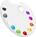 U.S. Art Supply 9.5" x 13.8" Clear Oval-Shaped Acrylic Painting Palette - Transparent Plastic Artist Paint Color Mixing Tray - Non-Stick, Easy Clean, Mix Acrylic, Oil - Student Crafts