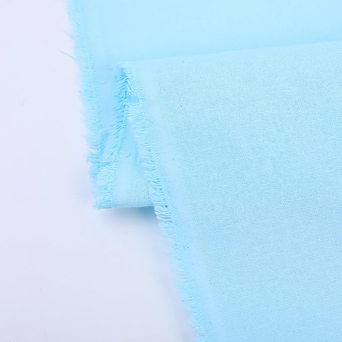 Cotton Fabric Natural Cotton Poplin Fabric by The Yard 100% Cotton, 59 Inches Wide Soft Embroidery Fabric Material for Quilting, Sewing, Crafts, Binding, Backing and Lining (Baby Blue, 3 Yard)