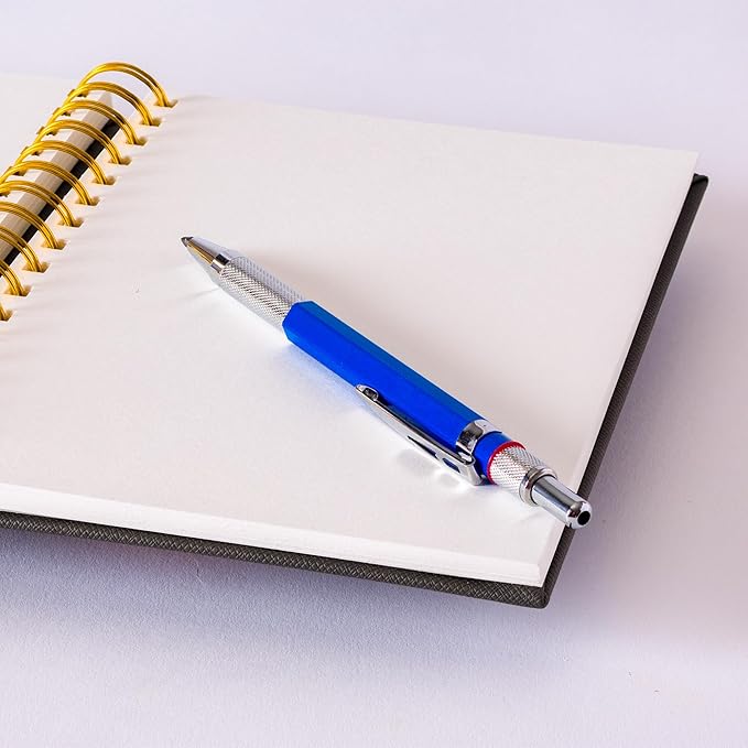 Olympian Ringed Sketchbook, A5 Size 5.5 x 8.25 inches, Gold Metal Ring Binding Lays Flat, 60 Sheets, 150 GSM Fine Art Paper for Artists, Ideal for Pencil, Ink, Watercolor, Leda Art Supply (Pack 2)