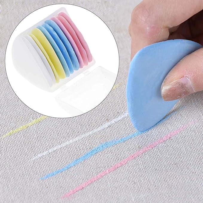 10Pcs Sewing Fabric Chalk, Triangle Tailors Chalk, Fabric Markers, Sewing Supplies for Quilting Sewing Supplies Accessories,Sewing Tools