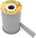 Mandala Crafts 1/2 Inch Single Fold Bias Tape for Sewing, Quilting, Piping, Hemming, Blanket & Quilt Binding – 55 Yards Gray Fabric Seam Binding Tape