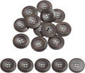 uxcell 80Pcs Wooden Buttons, 38mm(1 1/2") 4 Hole Round Wood Sewing Button Craft for Sewing DIY Craft Clothing, Dark Brown