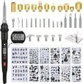 ACRSIKR Wood Burning Kit, LED Display Wood Burning Tool Adjustable Temperature Woodburning Pyrography Pen Kit for Adults 46 Pcs