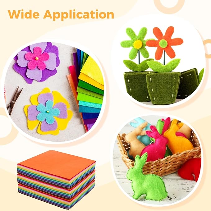 120 Pcs Felt Sheets for Crafts 11.8x11.8 in - 40 Colors Craft Felt Squares, Soft & Long-Lasting, Easy to Cut, Fabric Felt for DIY Crafts, Sewing, Young Artist's Art Projects, Decorations
