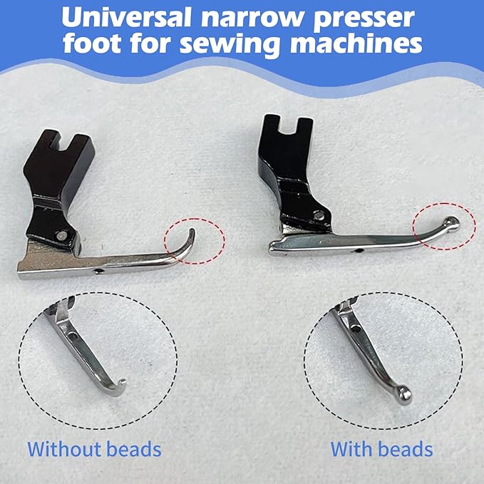 Pakalife P369 Sewing Machine Presser Foot - Bead & Sequin Special Foot for Fabric, Wedding Dress, and Beaded Materials - Compatible with JUKI
