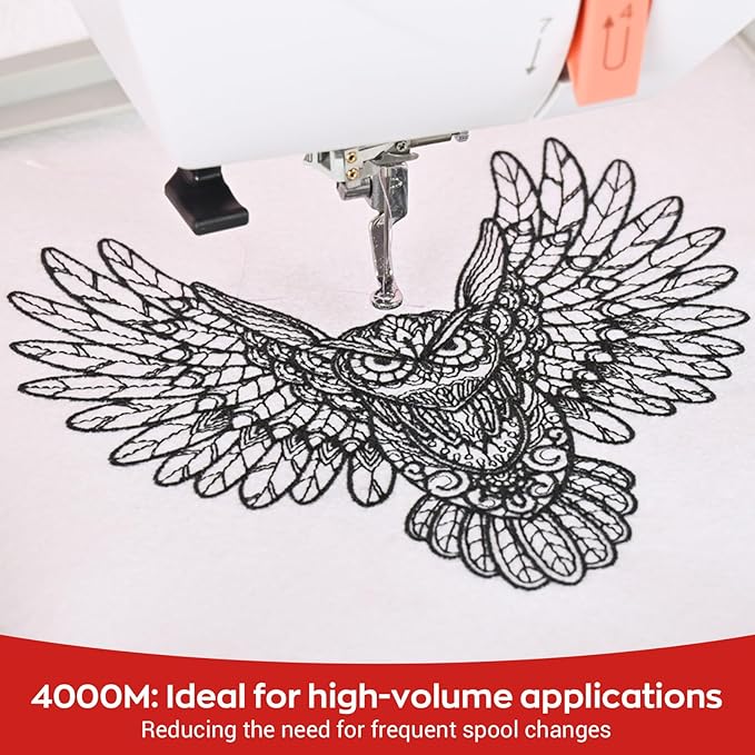 Richword Selected Embroidery Machine Thread 60 Colors 40WT (108D/2) Polyester Thread Kit Each Cone 4000M (4374Y) — Advanced Set for Detailed & Gradient Embroidery Work