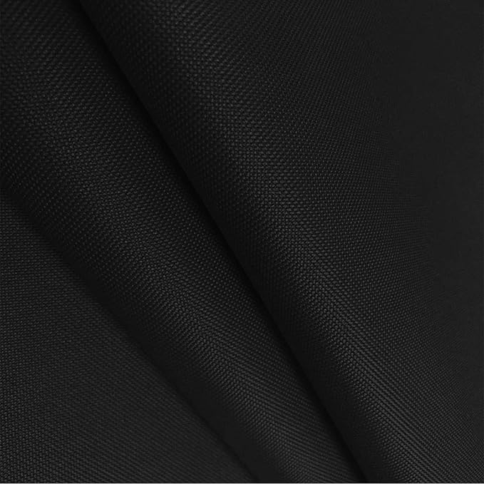 Waterproof Canvas Fabric by The Yard 600D Upholstery Cordura Fabric 58" Wide for Chairs Indoor Outdoor Water Resistant Canvas Polyester Material Sewing DIY Cloth, 3 Yards Black