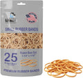 Small Quantity Rubber Bands Pack, Everyday Elastic Bands - Purchase What You Need, At A Price That You Like - Everyday Rubber Bands - Band Size: About 1-1/4" x 1/16" - 25 Bands