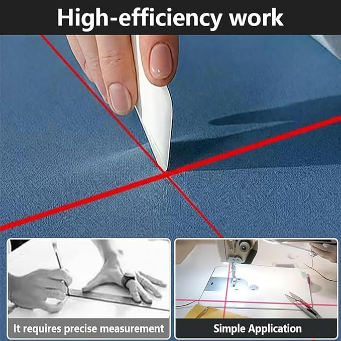 Magnetic Positioning Quilting Light for Sewing Machine, Sewing Light Guide for Straight Stitching, Red Line Positioning Lights, Rotating Guided Stitching Accessory for Precise (1PC-STRAIGHT LINE)