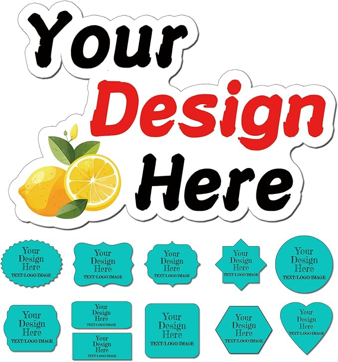 Custom Sticker Label Design Your Own Personalized Stickers Labels Decals Text Name Image Photo for Business Logo Product