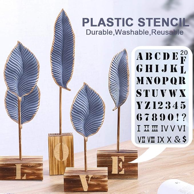 65 Pcs Wood Burning Kits,Professional Carving/Embossing/Soldering Iron Tips,Letter/Number/Drawing Stencil,Wood Burner Craft Tools for Woodworking,Leather