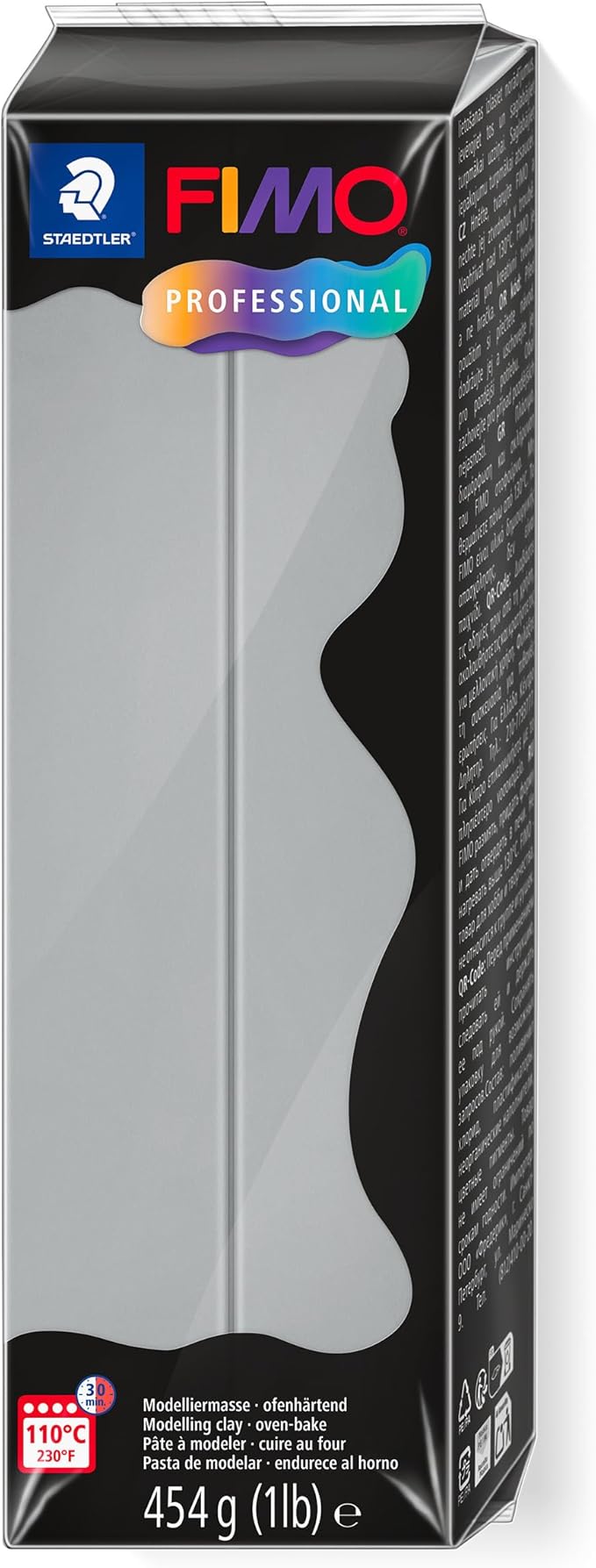 STAEDTLER FIMO Professional 8041-80 Oven-hardenening Modelling Clay 454g, Dolphin Grey