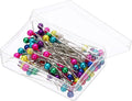 PATIKIL Sewing Pins, 200 Pcs 1.5 Inch Straight Pin with Plastic Pearlized Ball Head for Fabric, Decorative, Jewelry DIY, Craft and Sewing Project, Multicolor