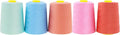 Mandala Crafts 5 Pack of Serger Threads Cones Spools - 40S/2 30000 Yards Polyester Pastel Threads for Sergers Machine and Overlock Quilting Sewing Machine