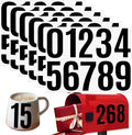 6 Sheets 4 Inch Mailbox Numbers Stickers Vinyl Decals,Self Adhesive Number Waterproof Large House Address Numbers for Outside Mailbox,Sign,Window,DIY Crafts Making,Door,Car,Home,Business(Black)