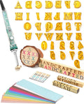 1/2" Wood Burning Letter Kit with Electric Branding Iron, 36 Pcs Wood Burning Kit with Letter & Number Stamps for Wood Leather Hats Branding, DIY Gifts for Wedding Birthday Christmas