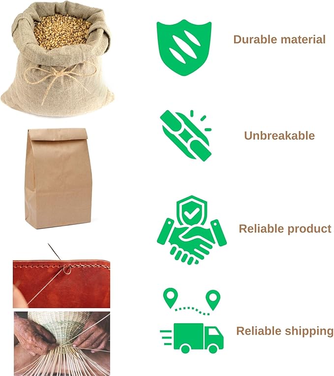 2200 ft Roll Thread Cones for Heavy Duty Bag Sewing Closer - Portable Electric Bag Sewing Machines Compatible High Strength Single-Ply Thread Set - Nylon, Bracelet Making, Burlap, Bag Closing
