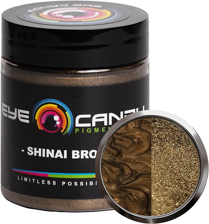 Eye Candy Premium Mica Powder Pigment “Shinai Brown” (25g) Multipurpose DIY Arts and Crafts Additive | Woodworking, Epoxy, Resin, Bath Bombs, Soap, Nail Polish, Lip Balm (Shinai Brown, 25G)
