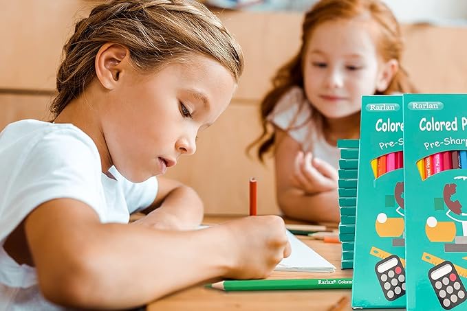 Rarlan Colored Pencils Bulk, Pre-sharpened Colored Pencils for Kids, 12 Assorted Colors, Pack of 36, Coloring Pencils 432 Count