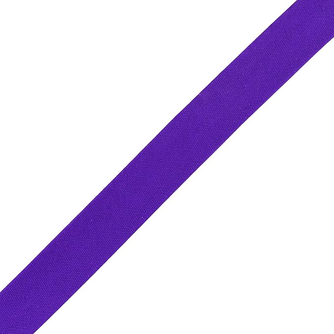 Mandala Crafts 55 Yards 5/8 Inch Purple Double Fold Bias Tape for Sewing - Bias Binding Tape for Quilting Binding, Hemming, Seam, and Fabric Piping