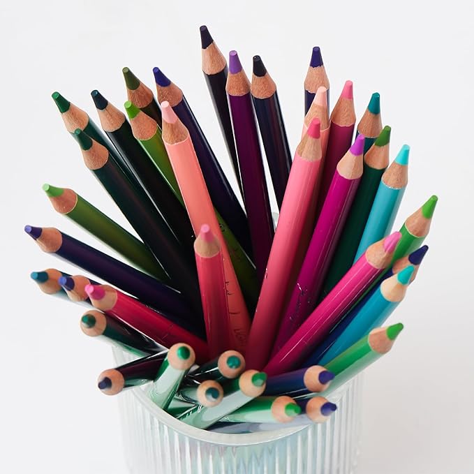 72 Premium Colored Pencils for Adult Coloring, Artist Soft Series Lead Cores with Vibrant Colors, Professional Oil Based Colored Pencils, Gift Box