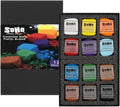 Soho Urban Artist Handmade Soft Pastel Blocks - Assorted Set of 12 Professional Pastels - Velvety Colors for Toning Paper, Large-Scale Drawings, & Layering - Lightfast and Highly Pigmented