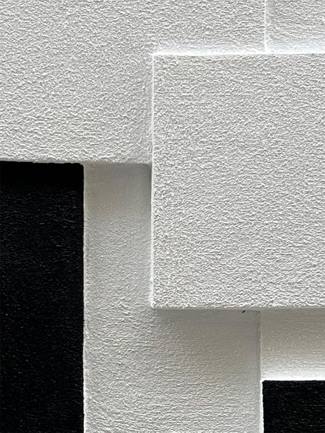 Art 40x28 inches Modern Minimalist Black and White Abstract Art Oil Painting Hand-Painted Canvas Art Painter House Wall Decorative