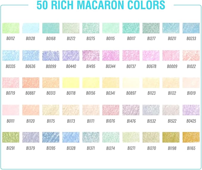 LBW 50 Macaron Pastel Colored Pencils Professional Soft Core for Adults Kids Beginners Sketching Shading